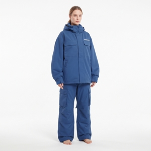 Traje de esquí de nieve para mujer, impermeable, resistente al viento, cálido, de dos piezas, chaqueta y pantalones, ropa deportiva para exteriores - Product Image 4