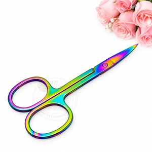 Ciseaux à cuticules et à ongles de haute qualité, arc-en-ciel, en acier inoxydable, ciseaux à sourcils pour le maquillage - Product Image 3