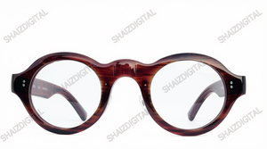 <b>Round</b> Acetate Animal Print Eyeglasses <b>Frames</b> Tortoiseshell Full Rim Myopia Glasses Adults Unisex for Daily Wear Office Use - Product Image 1