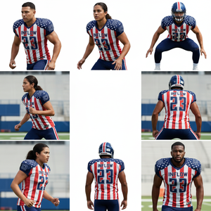 18 คาเลบ วิลเลียมส์ 15 โรม โอดุนเซ่ 4 สวิฟท์ คีแนน อัลเลน ทารกและเด็กเล็ก 2 ดี.เจ. มัวร์ วอลเตอร์ เพย์ตัน แพทริค มาโฮมส์ ฟุตบอล - Product Image 6