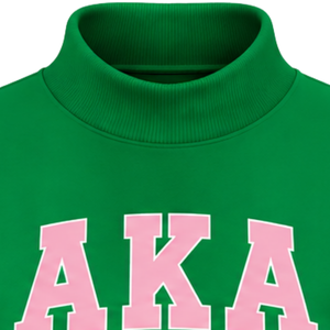 Sudadera Moderna Verde con Cuello Alto para Mujer, Bordado Personalizado con Letras Rosas, Suave y Cómoda, para Eventos de Hermandades - Product Image 5