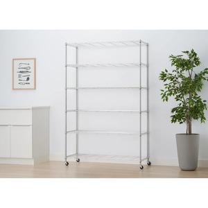 Moderno Estante de Almacenamiento de Cocina de Acero Inoxidable Plateado de 6 Niveles, Organizador Duradero de Múltiples Capas para Utensilios de Cocina a un Precio Accesible - Product Image 1