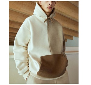 Sweat à capuche en coton avec broderie et patch épais pour hommes - Product Image 3