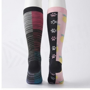 North Approach <b>Knee</b> <b>High</b> <b>Socks</b> Dot Pattern Breathable Spandex Polyester Adult Summer Casual <b>Socks</b> - Product Image 2