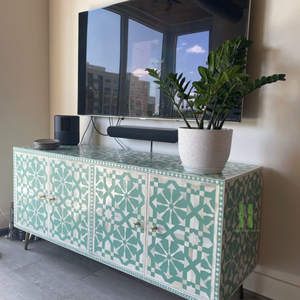 HNH Craft Table console moderne en incrustation de nacre Table basse en incrustation de nacre faite à la main Buffet en incrustation de nacre - Product Image 5