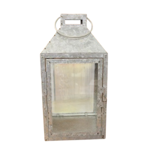 Farol de hierro con asa para decoración del hogar, portavelas de metal duradero, estilo rústico, uso en interiores y exteriores - Product Image 1