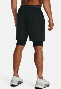 Men's Black Solid Quick Dry Elastic Waist Bermuda Shorts <b>Mid</b> Rise Casual Sport Short - Product Image 3