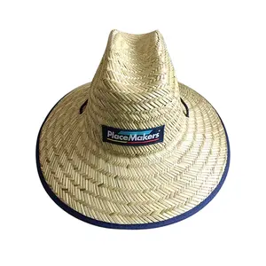 Заводская оптовая продажа уличная дорожная полая травяная наклейка тканевая Шляпа Пляжная игровая шляпа от солнца большая шляпа с карнизом