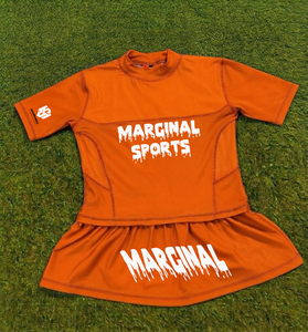 Camisetas de Compresión de Fútbol Americano 100% Poliéster Color Naranja Ropa Deportiva de Alta Calidad Camisetas de Compresión de Fútbol Americano - Product Image 1