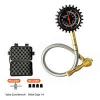 Manomètre numérique de pression des pneus 75 PSI avec logo personnalisé, rétroéclairage LCD, valve de dégonflage en laiton, tuyau en acier inoxydable pour 4x4, SUV, camion, tout-terrain