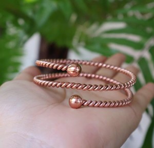 Belladec Handcrafted Twisted <b>Copper</b> Wrap Bracelet Adjustable Open Cuff Elegant Artisan Fashion Jewelry Vintage Pure <b>Copper</b> - Product Image 1