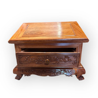 Table de prière compacte moderne avec compartiment de rangement intégré en bois Huongwood pour salon