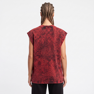Débardeur de sport 100% Coton tricoté épais, délavé à l'acide, sans manches, col rond, coupe ample, imprimé, écologique, séchage rapide - Product Image 3