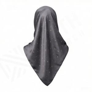 Pañuelos Hijab de Seda Chifón Transpirable con Estampado Digital de Lazos Florales de Marca Personalizada, de Alta Calidad, Suaves y Étnicos para Mujeres Musulmanas - Product Image 2