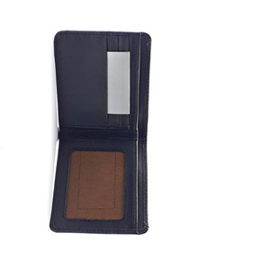 Portefeuille classique pour homme en cuir, fin, avec porte-cartes de crédit et fenêtre d'identification, élégant, minimaliste, de qualité supérieure, en cuir véritable texturé, avec poche pour billets - Product Image 4