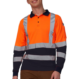 Men Polyester Cotton Safety Work Full Sleeve Shirt With Reflective <b>Strip</b> Work Wear in Best Price - Product Image 1