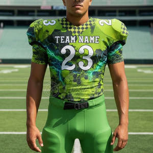 Uniforme de football américain de haute qualité, sublimé, avec coutures robustes et ajustement flexible pour les joueurs actifs - Product Image 4