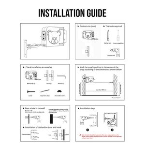 Stendibiancheria da Parete Nero 160mm - Product Image 4