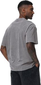 T-shirt vintage surdimensionné en coton 100% délavé à l'acide pour homme, style streetwear hip-hop estival - Product Image 4