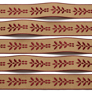 ริบบิ้นปักลายดอกไม้จากนีลคามัล อินดัสทรีส์ ขนาด 25 มม. ริบบิ้นลายปอกระเจาสไตล์เรียบง่าย สำหรับห่อของขวัญ ทำโบว์ และตกแต่ง - Product Image 3