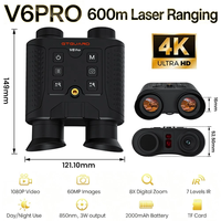 Бинокль ночного видения OEM/ODM GTGUARD V6 PRO с видео 4K и лазерным дальномером 600 м (точность ±1 м) для охоты и активного отдыха