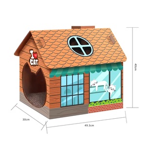 Cute <b>Cat</b> Cardboard Paper House Durable, Pet-Friendly & Perfect for <b>Cats</b> Who Love Scratching - Product Image 4