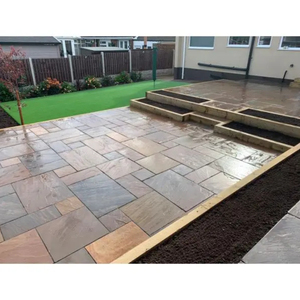 Carreaux de grès brun automnal pour patios de jardin rustiques, cours, terrasses et revêtements de sol extérieurs - Product Image 4