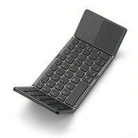 Teclado Bluetooth Triple Plegable IFacemall con Panel Táctil de Alta Sensibilidad, Teclado Portátil Ligero para Sistemas Android, iOS y Windows
