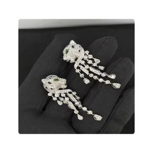 Pendientes de Diamantes Cultivados en Laboratorio 100% Únicos, Hechos en Oro de 14 Quilates para Mujer, Joyería de Moda de la India - Product Image 3