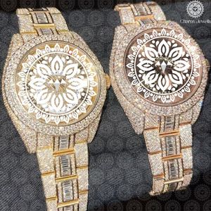 Charm Jewells Women's Luxury Gold <b>Watch</b> With <b>Diamond</b> Bezel Sapphire Crystal Analog Quartz Movement Folding Clasp - Product Image 2