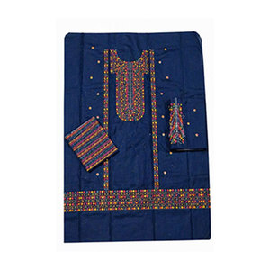 Conjunto de Salwar Kameez, Dupatta y Pantalones para Boda, Bordado en Morado, Transpirable, 100% Algodón, Ligero - Product Image 3