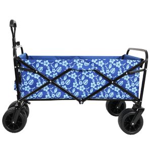 Flor azul 440lbs Carro plegable Utilidad Camping Compras Deportes Jardinería Carro de pesca Carro conveniente - Product Image 4
