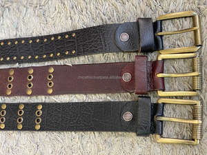 Nouveau élégant et décontracté fait à la main en cuir véritable classique ceinture pour hommes personnalisé pleine fleur en détresse en cuir véritable hommes ceinture - Product Image 4