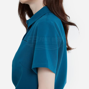 Ensemble de tenue médicale pour femmes, extensible, haut à col en V, pantalon droit, pour hôpital et clinique - Product Image 6
