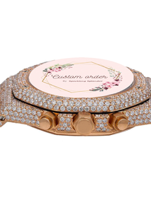 Reloj Analógico Mecánico de Lujo para Hombre con Incrustaciones de Moissanita, Personalizado en Acero Inoxidable con Correa Plateada, Estilo Hip Hop - Product Image 4