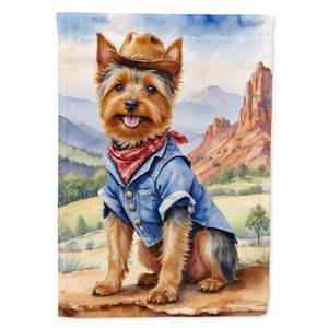 Australien Terrier Cowboy Bienvenue Jardin Drapeau Multicolore Floral Patio Illustration pour Boîte Aux Lettres et Cour Décor pour Parterres de Fleurs - Product Image 1