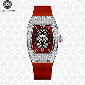 Montre de luxe pour homme Charm_Jewells, boîtier tonneau 40 mm, bracelet en acier inoxydable or rose, mouvement mécanique analogique, date automatique, étanche 10 bars - Product Image 4