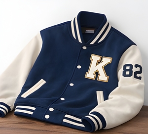 Luxury Heavyweight 350 GSM Cotton Fleece Varsity <b>Jacket</b> Custom Logo College <b>Baseball</b> Letterman Coat Export Quality Manufacturer - Product Image 3