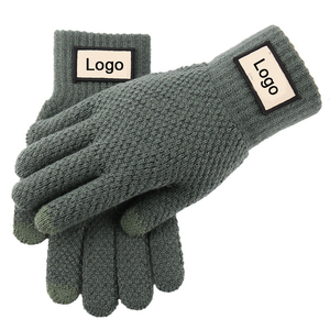 Wholesale Winter <b>Gloves</b> Fleece Lined Thick Jacquard Design Touchscreen Five-Finger Wrist Warm Inner Velvet <b>Touch</b> <b>Screen</b> <b>Gloves</b> - Product Image 4