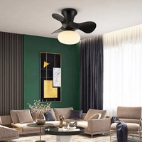 Ventilateur de plafond encastré avec lumière, chambre à coucher, bureau, luminaire décoratif de plafond, ventilateur de plafond avec lumière LED et télécommande