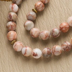 Perles de prière en résine faites à la main avec breloques nœuds dorés, chapelet religieux islamique pour usage spirituel, motif circulaire rond avec résine - Product Image 2