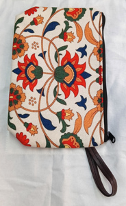 Watercolor Peony Print Canvas <b>Makeup</b> <b>Bag</b> Zipper Pouch with Wrist Strap OEM ODM Custom Logo Wholesale Ladies <b>Travel</b> Toiletry <b>bags</b> - Product Image 4
