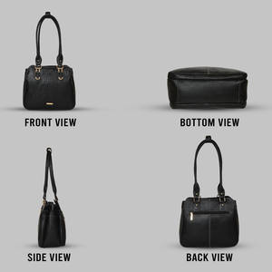 Bolsos de hombro cuadrados de cuero genuino para mujer, elegantes, informales, versátiles, estilo retro, impermeables, con diseño de flores de primavera - Product Image 5