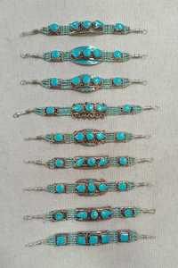 Brazaletes Tradicionales Tibetanos de Moda Étnica con Turquesa, Diseño Elegante Hecho a Mano, Patrón de Paz Unisex - Product Image 3