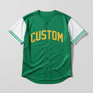 Wholesale Custom Button Down Baseball Jersey For Men Embroidered logo Softball Jersey 100% Polyester Baseball Top - Product Image 5