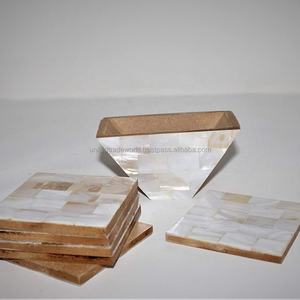 El último posavasos con incrustaciones de MDF y nácar de United Trade World, alfombrillas y almohadillas elegantes para vajilla - Product Image 1