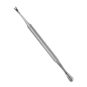 Herramienta Profesional de Manicura y Pedicura de Acero Inoxidable Premium en Forma de V para Limpiar Cutículas y Uñas, Ideal para Salones - Product Image 1