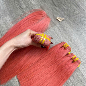 Cabello Virgen Vietnamita LINU de 100g, Trama Doble a Máquina de Súper Calidad, Liso Natural, Color Rosa - Product Image 6