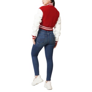 Wholesale New Stylish Ladies Crop Varsity Jackets for Sale Fall Winter High Quality Women Crop Jackets 2026 - Product Image 5