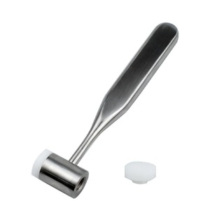 Martillo dental de acero inoxidable con mango autoclavable, herramienta quirúrgica de extracción dental de doble cabeza, instrumento de nailon para dentista - Product Image 1